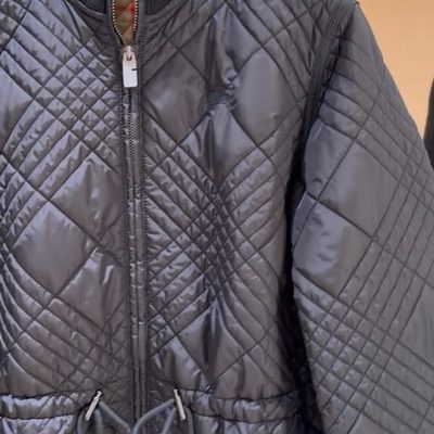 Burberry Micro Check-Stitch Nylon Wakerley Jacket — 5