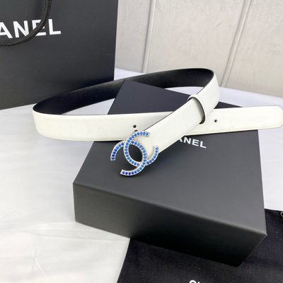 Chanel belt features a distinctive gold-toned CC buckle — 8