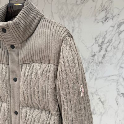 Moncler cable-knit down jacket — 6