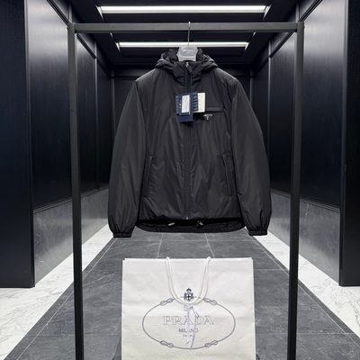 Prada Black Re-Nylon Puffer Jacket