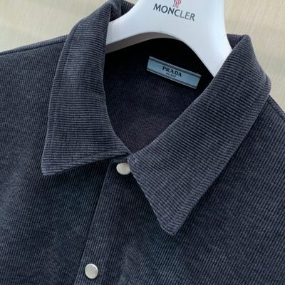 Prada classic button-down shirt and matching trousers accented — 3