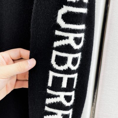 Burberry Checked Jacquard-Trimmed Wool Sweater — 9