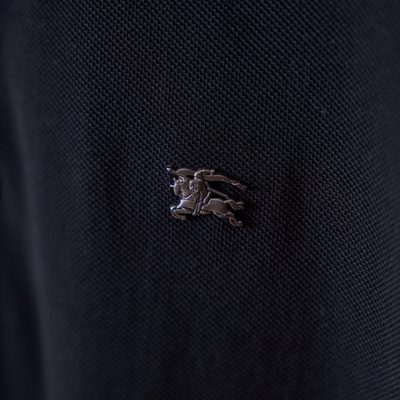 Burberry Navy Cotton Polo Shirt — 7