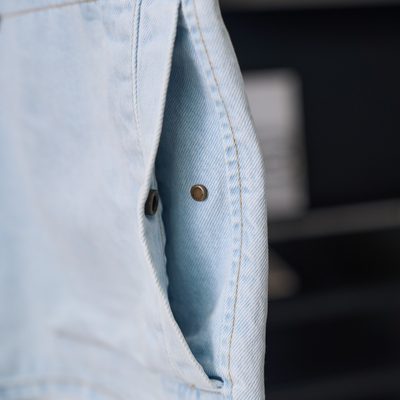 Louis Vuitton Signature Embroidered Denim Workwear Shorts — 6