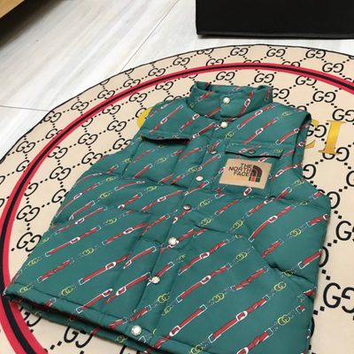The North Face x Gucci GG Logo / Chain Print Padded Vest — 4