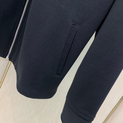Loro Piana black zip-through overshirt and matching drawstring trousers set — 7