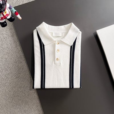 long-sleeve knitted polo sweater — 8