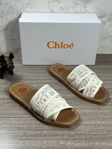 Chloé Woody lace flat mule sandals