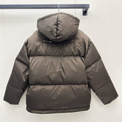 Prada Brown Re-Nylon Hooded Down Jacket — 8