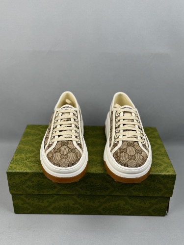 Gucci GG monogram lace-up trainers — 3