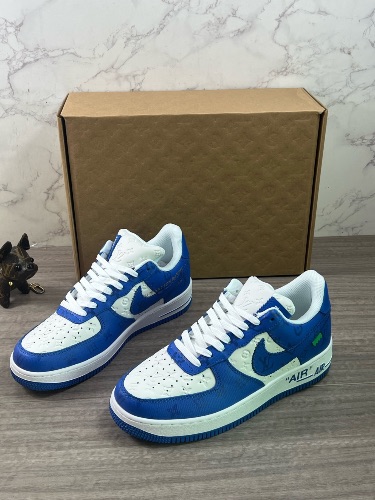 Louis Vuitton x Nike Air Force 1 Low 'White Team Royal' sneakers — 3