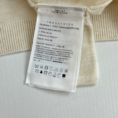 Moncler off-white knitted short-sleeve top — 8