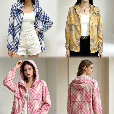 Burberry Cropped Nylon Hooded Jacket — 9