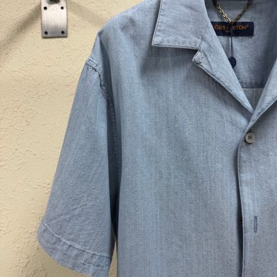 Louis Vuitton Embroidered Signature Chambray Short-Sleeved Shirt — 5
