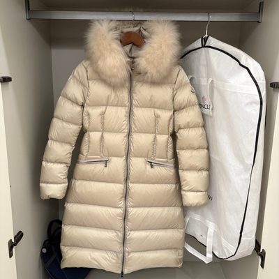 Moncler Boedic Hooded Shearling-Trimmed Long Down Jacket — 7