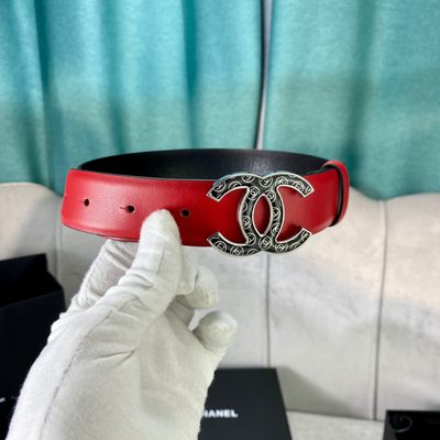 Chanel calfskin leather belt — 9