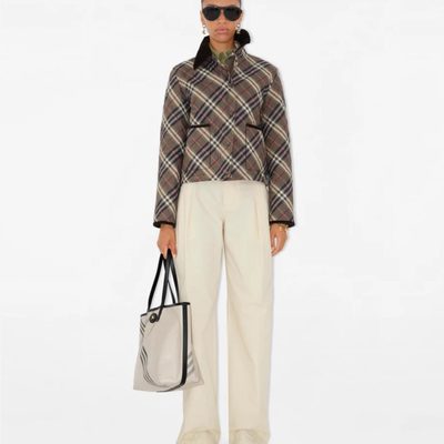 Burberry Oldham Check Quilted Jacket in the Moss Brown/Ink Grey — 3