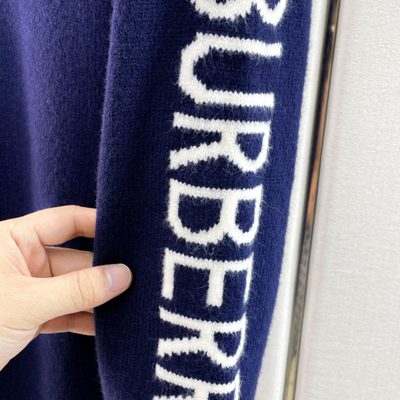 Burberry Checked Jacquard-Trimmed Wool Sweater — 7