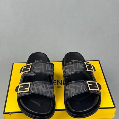 Fendi Feel Sandals in black — 3