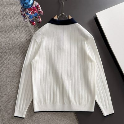 Burberry long-sleeve knitted polo sweater — 9