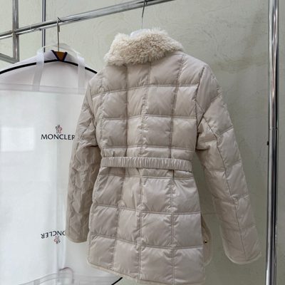 Moncler Cygnes Belted Short Down Jacket — 9