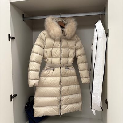 Moncler Boedic Hooded Shearling-Trimmed Long Down Jacket — 4