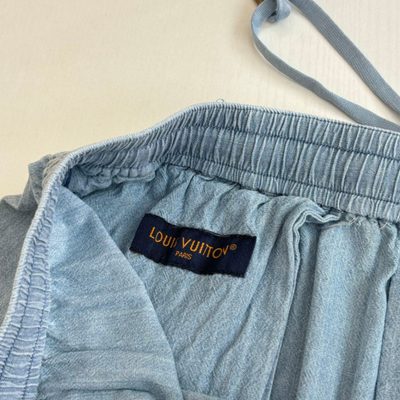 Louis Vuitton Embroidered Signature Chambray Shorts — 11