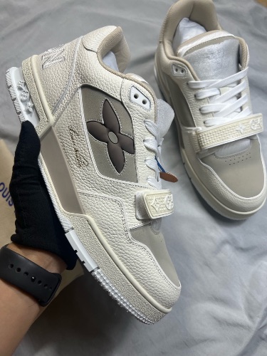 Louis Vuitton LV Trainer Monogram Flower Beige men's sneakers — 3
