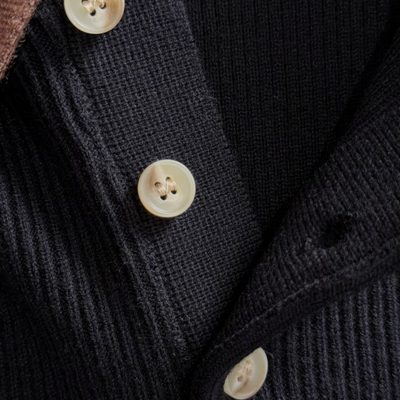 loro piana long-sleeve ribbed knit polo shirt — 4