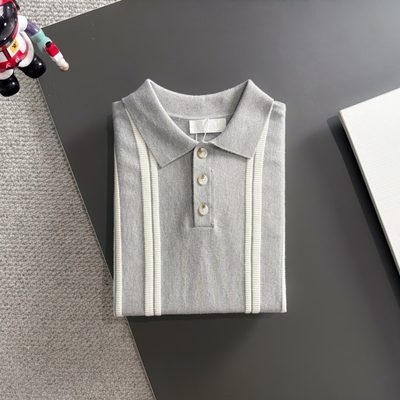 long-sleeve knitted polo sweater — 8