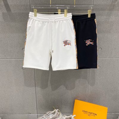 Burberry Check Trim Cotton Shorts — 11