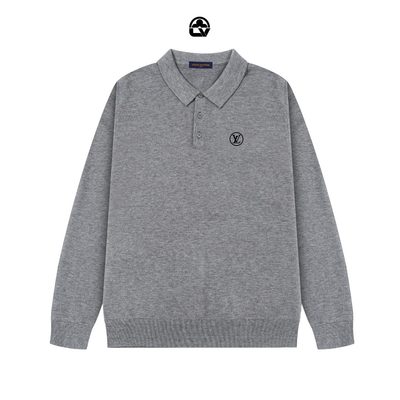 LV long-sleeve knit polo sweater — 3