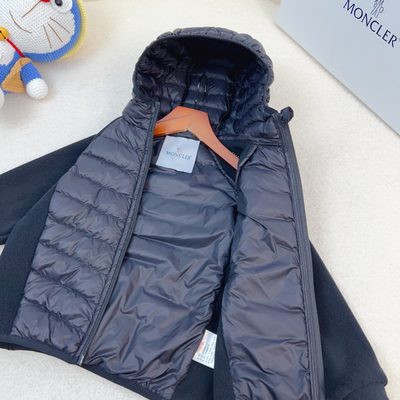 Moncler kids hooded hybrid zip-up jacket — 6