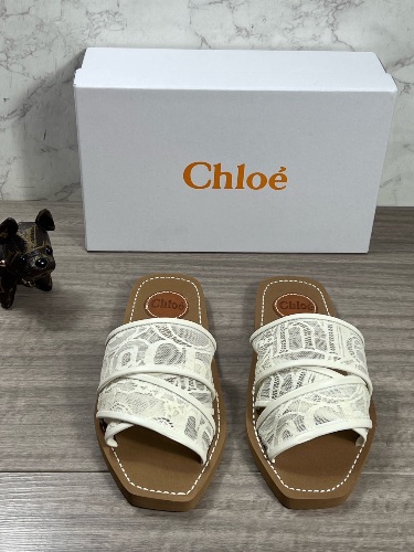 Chloé Woody lace flat mule sandals — 3