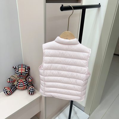 Moncler Enfant Girls Pink Liane Down Padded Gilet — 8
