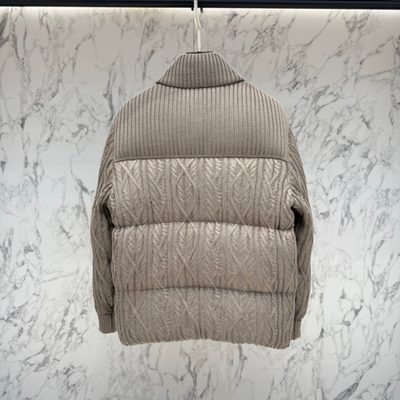 Moncler cable-knit down jacket — 3