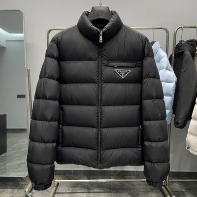 Prada stand-collar down puffer jacket — 9