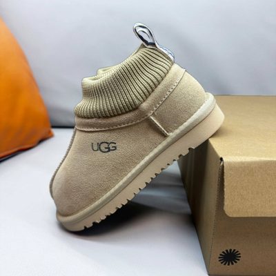 UGG Kids' Stretch-Cuff Suede Snug Boots — 5