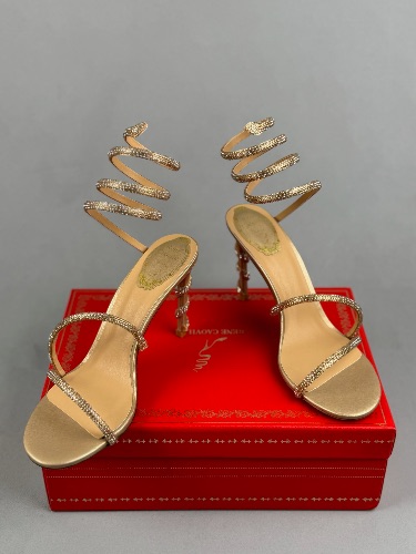 Rene Caovilla Cleo embellished satin sandals — 4