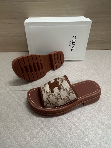 Celine Clea Triomphe Slide Sandals — 3