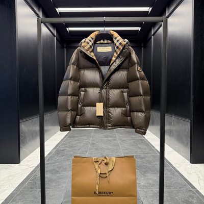 Burberry shiny shell hooded puffer jackets — 3