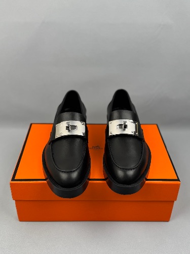 Hermès Black Calfskin Hot Loafers — 3