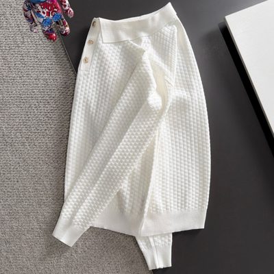 long-sleeve knit polo sweater — 7