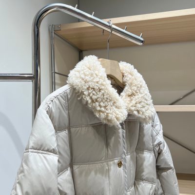 Moncler Cygnes Belted Short Down Jacket — 7
