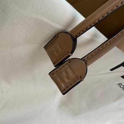Fendi Brown FF Jacquard Fabric Backpack (T) — 5