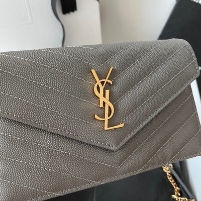 Saint Laurent Cassandre Envelope Chain Wallet — 5