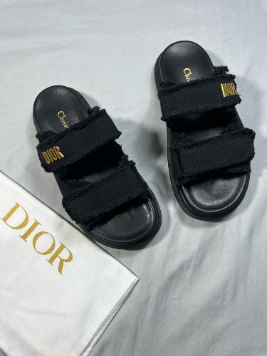 Dior Dioract black cloth sandals
