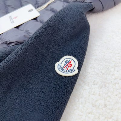 Moncler kids hooded hybrid zip-up jacket — 9