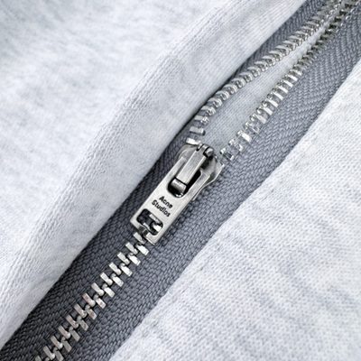Acne Studios pale grey melange fleece logo sweatpants — 8
