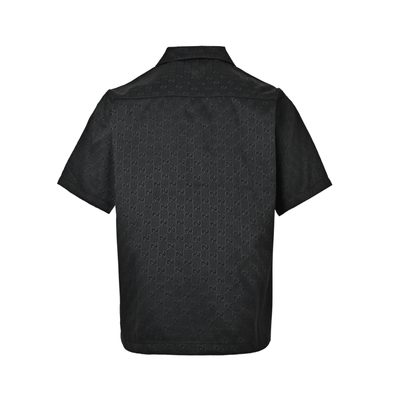 Gucci GG canvas linen-blend bowling shirt in black — 3